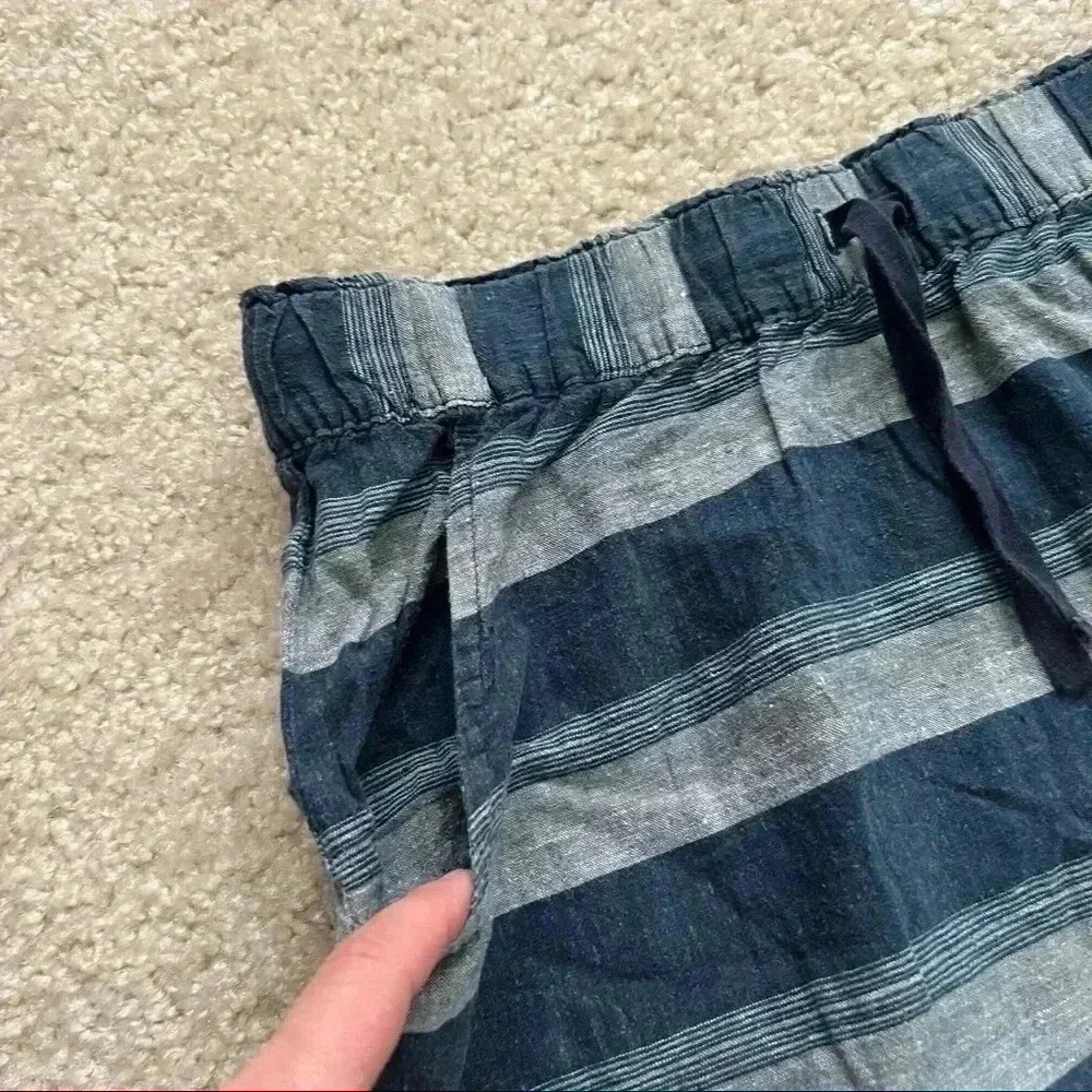 Patagonia Island Hemp Beach Skirt Women’s Size XS Blue Striped STY58480 Pockets